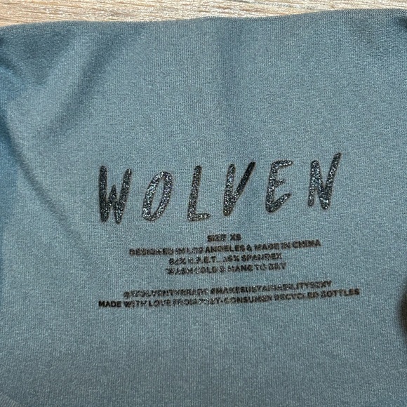 Wolven sustainable women's recycled slate
gray biker shorts - Picture 6 of 6